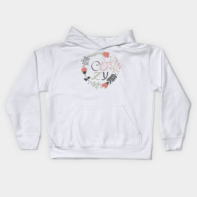 Cozy Country House Design White Kids Hoodie by Qwerdenker Music Merch